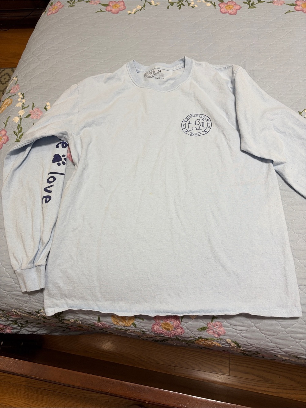 You can never have too many rescues.  Puppie Love. Blue PreOwned Size Medium